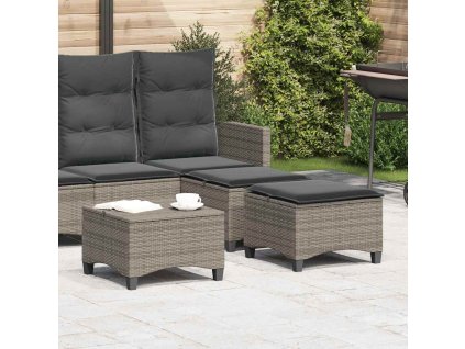 vidaXL Zahradní stoličky s poduškami 2 ks šedé 55x55x36 cm polyratan