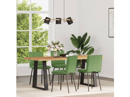 vidaXL Jídelní židle 4 ks světle zelené samet