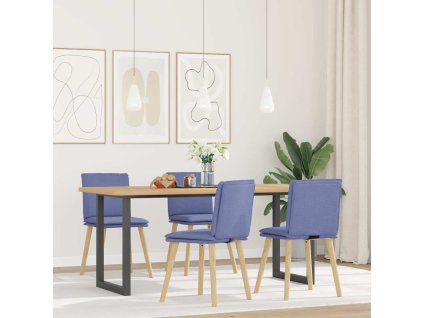 vidaXL Jídelní židle 4 ks Džínová modrá látka
