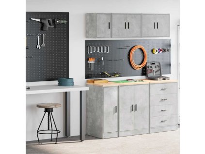vidaXL Garážové skříně 2 ks Beton Grey kompozitní dřevo