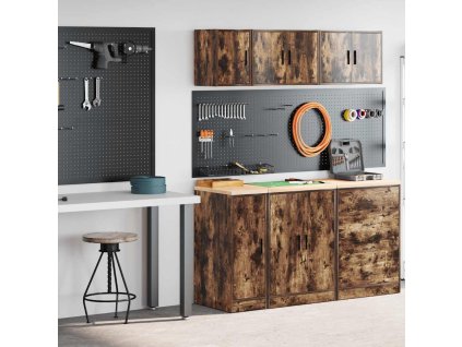 vidaXL Garážové skříně 2 ks kouřový dub kompozitní dřevo