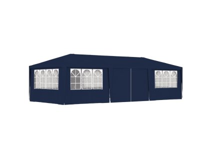 vidaXL Profesionální party stan s bočnicemi 4 x 9 m modrý 90 g/m²