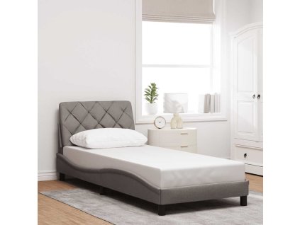 vidaXL Rám postele bez matrací taupe 90x190 cm textil