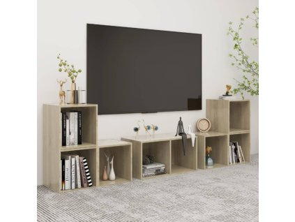 vidaXL 6dílný set TV skříněk dub sonoma kompozitní dřevo