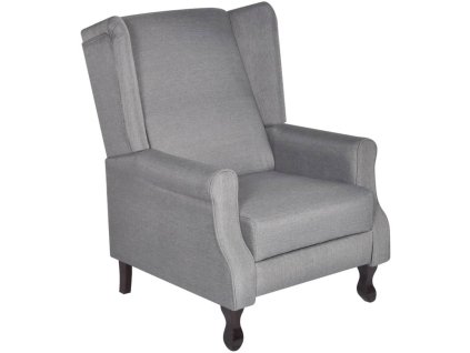 vidaXL Křeslo šedé textil