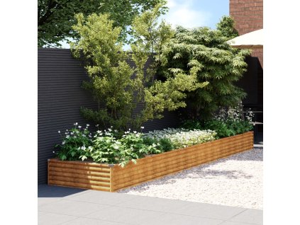 vidaXL Zahradní vyvýšený záhon 482 x 100 x 36 cm cortenová ocel