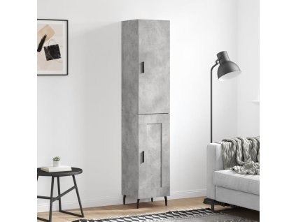 vidaXL Skříň highboard betonově šedá 34,5x34x180 cm kompozitní dřevo