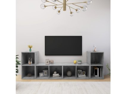 vidaXL TV skříňky 4 ks betonově šedé 72x35x36,5 cm kompozitní dřevo