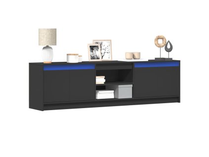 vidaXL TV skříňka s LED černá 180 x 34 x 50 cm kompozitní dřevo