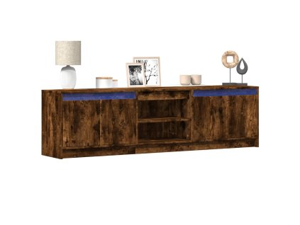 vidaXL TV skříňka s LED kouřový dub 180 x 34 x 50 cm kompozitní dřevo