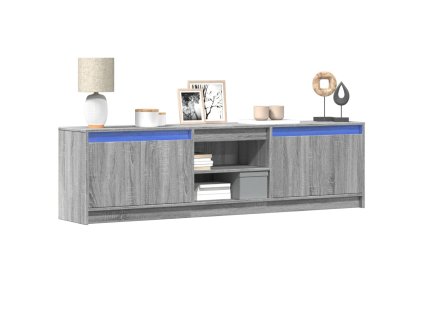 vidaXL TV skříňka s LED šedá sonoma 180 x 30 x 50 cm kompozitní dřevo