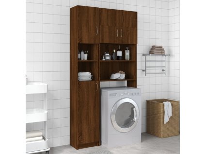 vidaXL Koupelnová skříňka hnědý dub 32x25,5x190 cm kompozitní dřevo