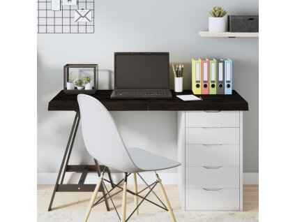 vidaXL Stolní deska tmavě hnědá 120x50x(2-6)cm ošetřený masivní dub