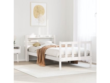 vidaXL Postel bez matrace bílá 75 x 190 cm masivní borovice