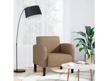 vidaXL Rozkládací křeslo s područkami Cappuccino 54 cm umělá kůže