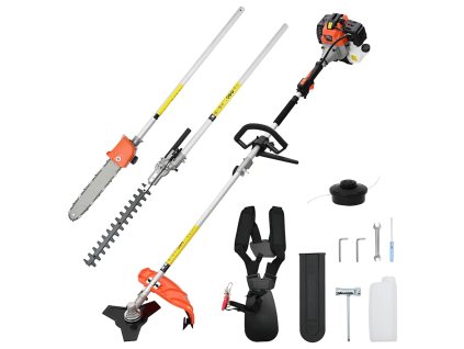 vidaXL Křovinořez 4 v 1 Funkce oranžová 52 cm3 1,45 kW