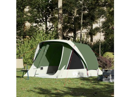 vidaXL Kempingový stan kabinový pro 4 osoby zelený nepromokavý