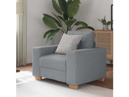 vidaXL Rozkládací křeslo světle šedé 60 cm látka