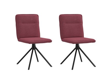 vidaXL Jídelní židle 2 ks vínové textil