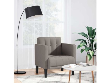 vidaXL Rozkládací křeslo s područkami, taupe, 53 cm, látka