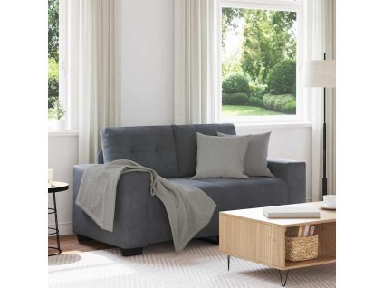 vidaXL Loveseat Sofa Tmavě šedá 120 cm samet