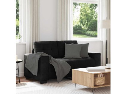 vidaXL Loveseat Sofa Černý 160x77x82 cm samet