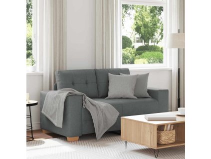 vidaXL Loveseat Sofa Dark Grey 160x77x82 cm Fabric