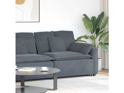 vidaXL Modulární pohovka Koncový modul s područkami a polštáři