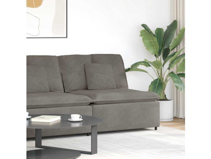 vidaXL Modulární středový modul pohovky s polštáři světle šedá 100 cm