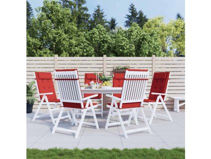 vidaXL Podušky na židli s vysokým opěradlem 6 ks červené látka oxford