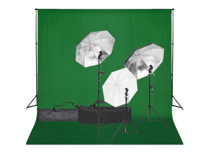 vidaXL Ateliérové vybavení sada se světly a pozadím