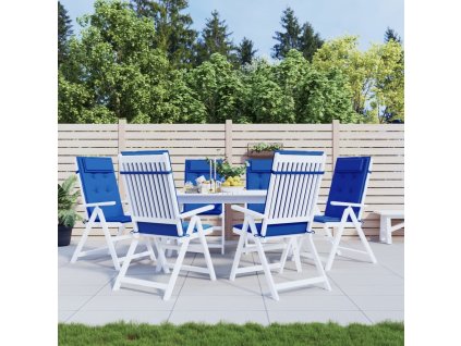 vidaXL Podušky na židli vysoké opěradlo 6 ks královsky modré oxford