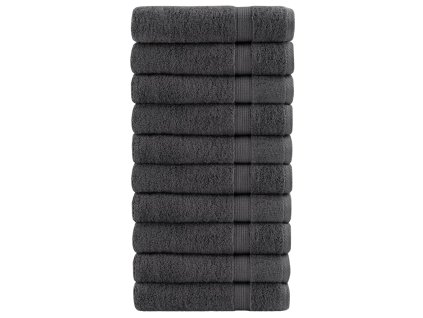 vidaXL Premium ručníky SOLUND 10 ks antracitové 50x100cm 600 g/m²