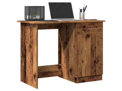 vidaXL Psací stůl old wood 100 x 50 x 76 cm kompozitní dřevo