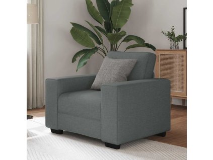vidaXL Rozkládací křeslo tmavě šedé 60 cm látka