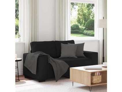 vidaXL Pohovka pro 2 osoby černá 160x77x82 cm látka