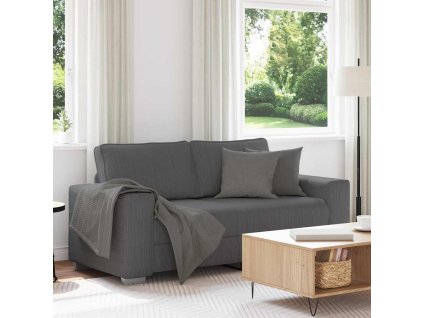 vidaXL Loveseat Sofa tmavě šedé 180x77x82 cm manšestrová tkanina