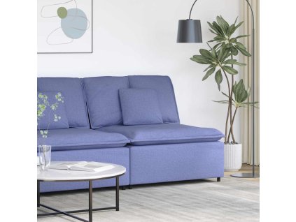 vidaXL Modulární středový modul pohovky s polštáři džínově modrá 100cm