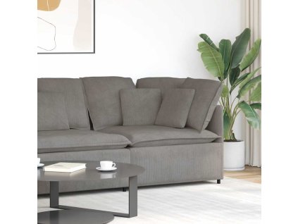 vidaXL Modulární rohová pohovka s polštáři světle šedá 100 cm