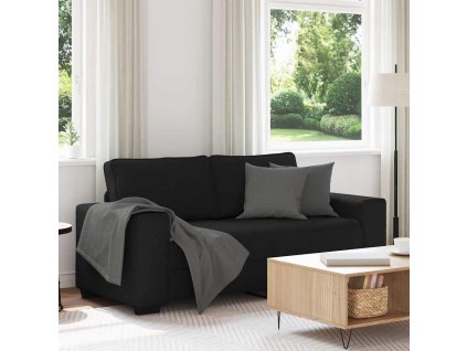 vidaXL Pohovka pro 2 osoby černá 180x77x82 cm látka