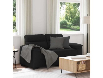 vidaXL Pohovka pro 2 osoby černá 160x81x84 cm látka