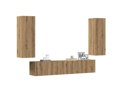 vidaXL Nástěnné TV skříňky 4 ks dub artisan kompozitní