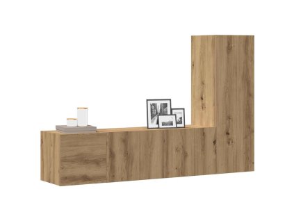 vidaXL Nástěnné TV skříňky 3 ks dub artisan kompozitní