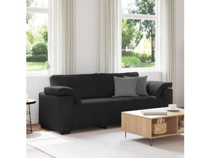 vidaXL 3místná pohovka černá 220x77x82 cm samet