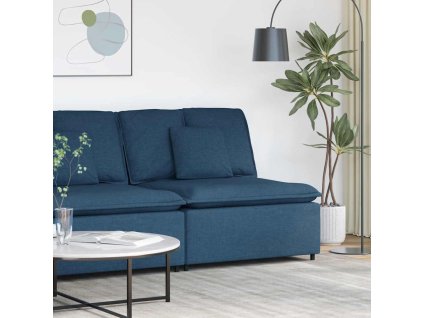 vidaXL Modulární středový modul pohovky s polštáři modrá 100 cm