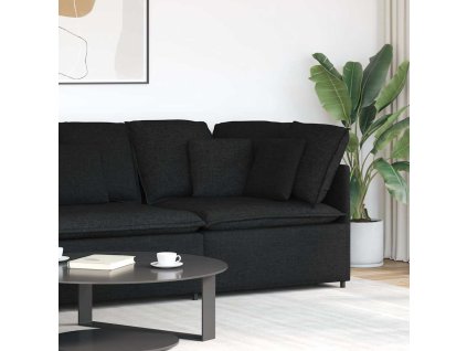 vidaXL Modulární rohová pohovka s polštáři černá 100 cm