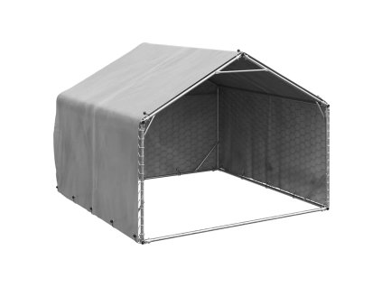 vidaXL Venkovní psí bouda s krytem 2x2x1,5 m pozinkovaná ocel