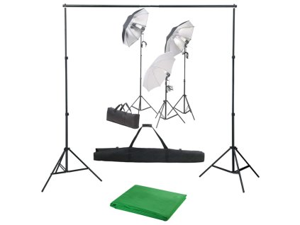 vidaXL Ateliérové vybavení sada se světly a pozadím