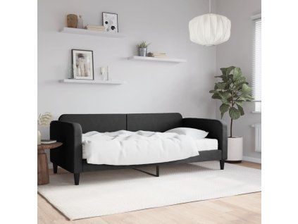 vidaXL Válenda s matrací černá 90 x 190 cm textil