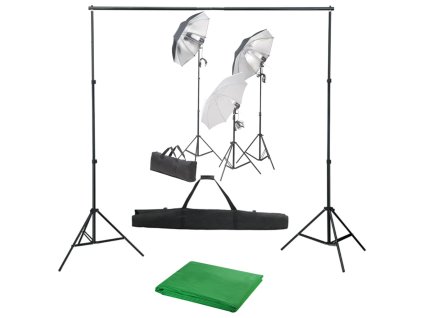 vidaXL Ateliérové vybavení sada se světly a pozadím